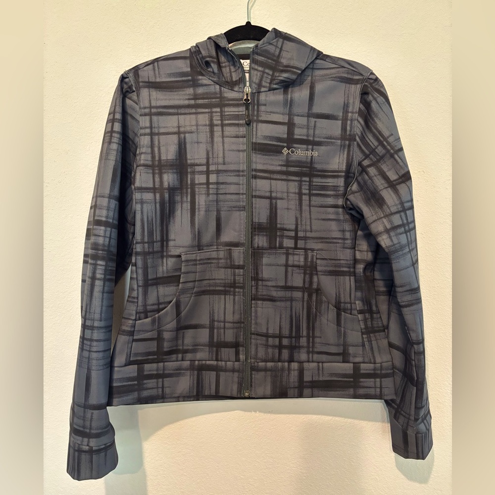 Columbia Gray zip up Jacket with hood